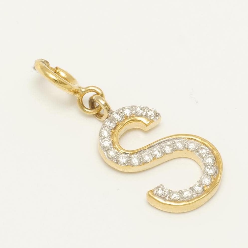 Alphabet Initial Diamond Charm
