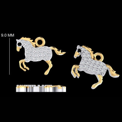 Horse Diamond Charm Pendant