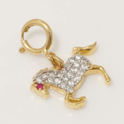 Horse Diamond Charm Pendant