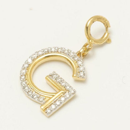 Alphabet Initial Diamond Charm