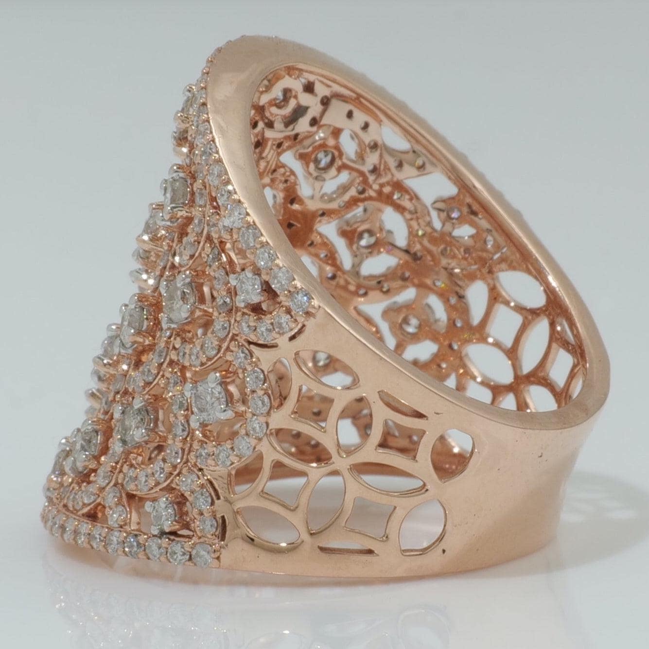 Filigree Natural Diamond Ring