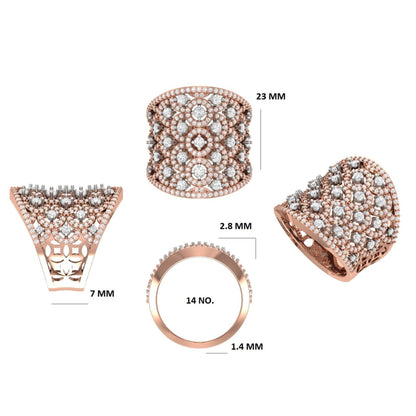 Filigree Natural Diamond Ring
