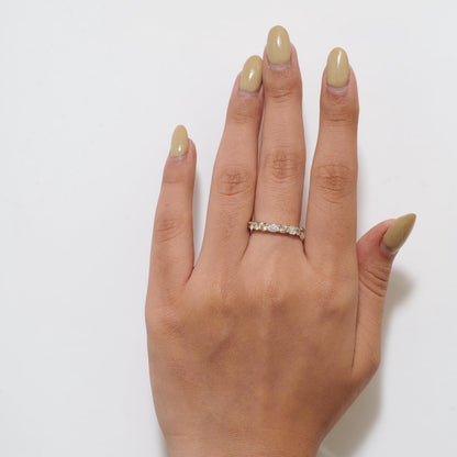 Fancy Natural Diamond Half Eternity Band