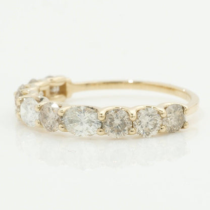 Fancy Natural Diamond Half Eternity Band