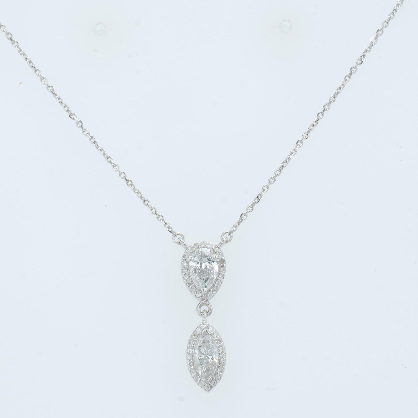 Pear Marquise Diamond Drop Necklace