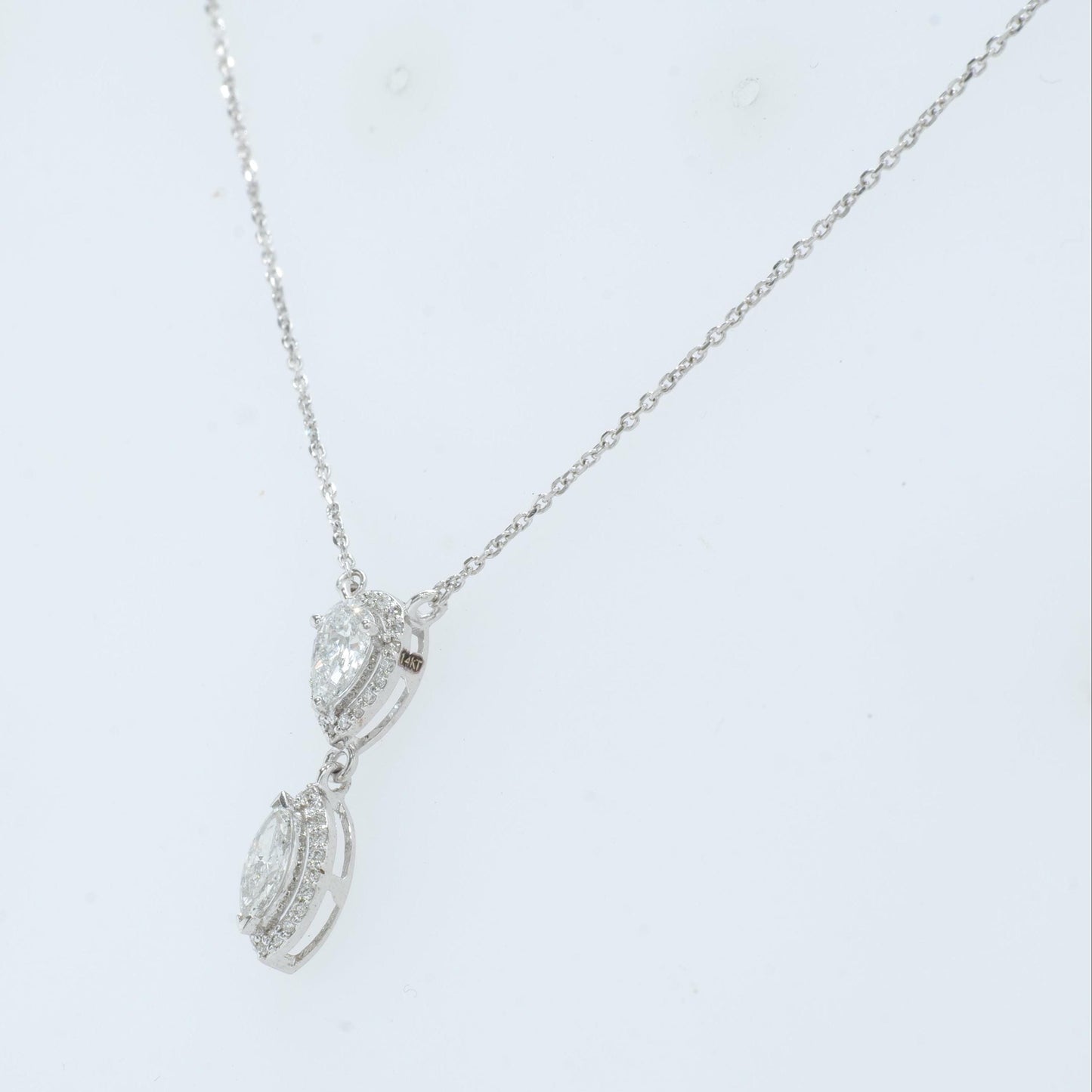 Pear Marquise Diamond Drop Necklace