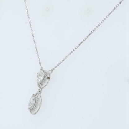 Pear Marquise Diamond Drop Necklace