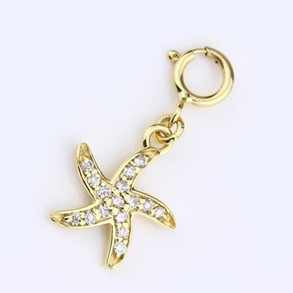 Starfish Diamond Pendant Necklace