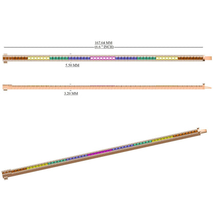 Rainbow Natural Diamond Tennis Bracelet