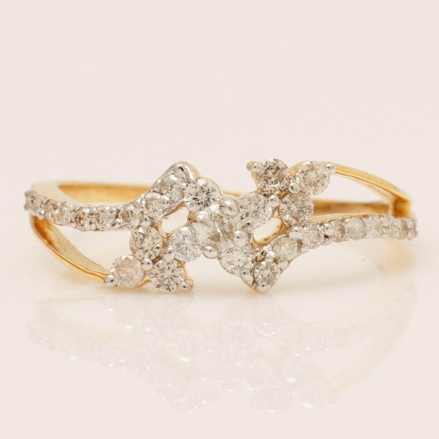 Floral Cluster Natural Diamond Ring