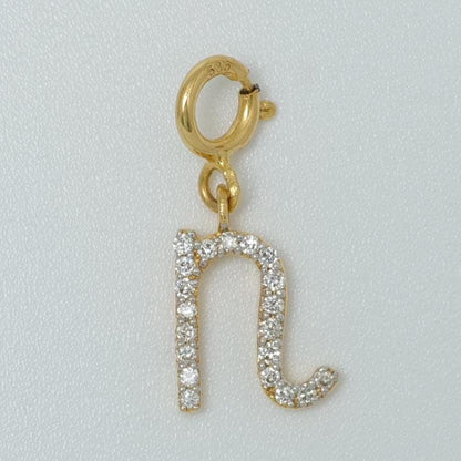 Initial Diamond Charm Pendant