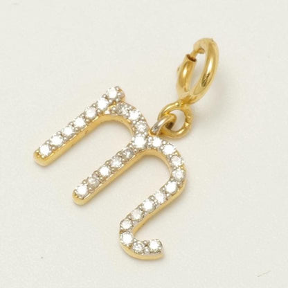 Initial Diamond Charm Pendant