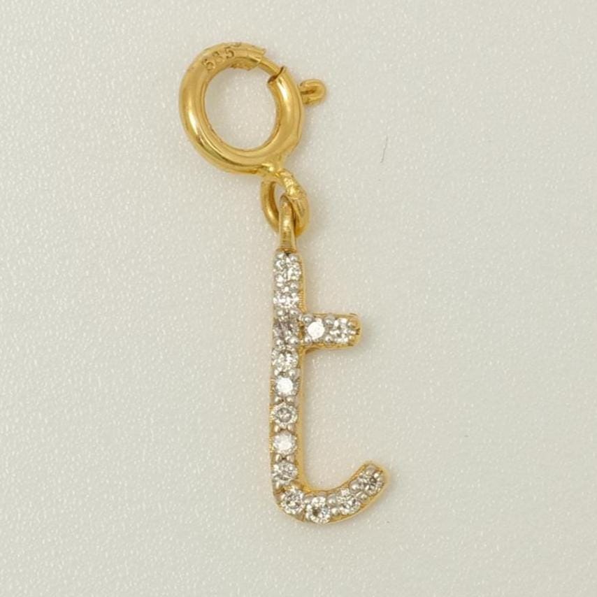 Initial Diamond Charm Pendant