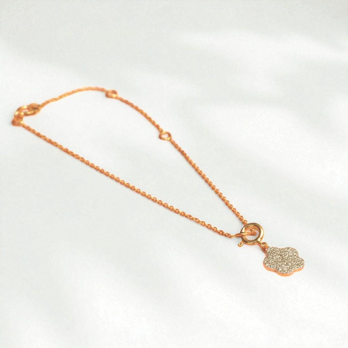 Diamond Flower Charm Pendant