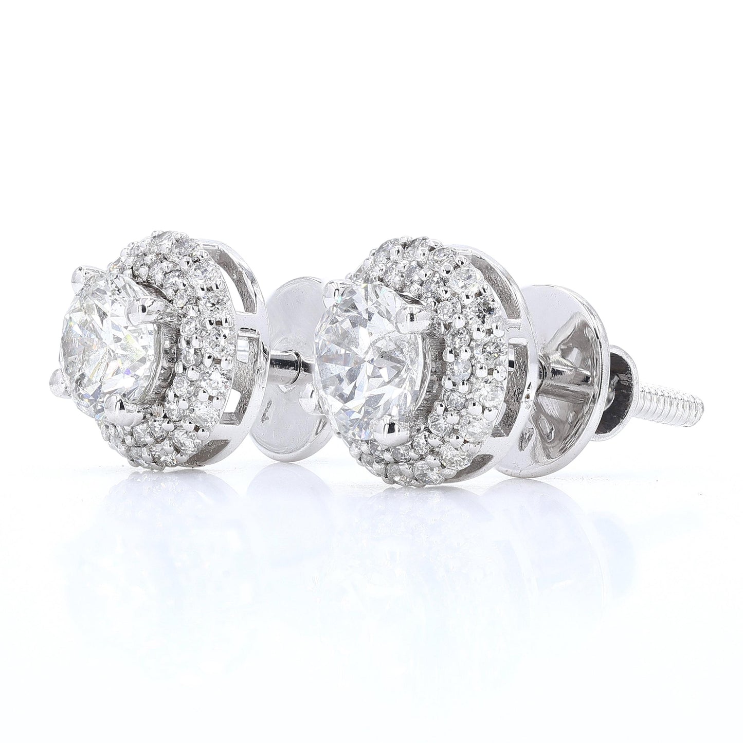 Solitaire Natural Diamond Earrings
