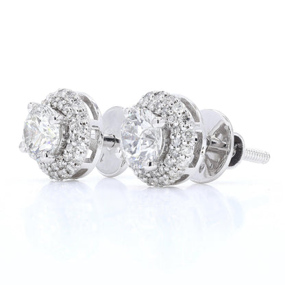 Solitaire Natural Diamond Earrings
