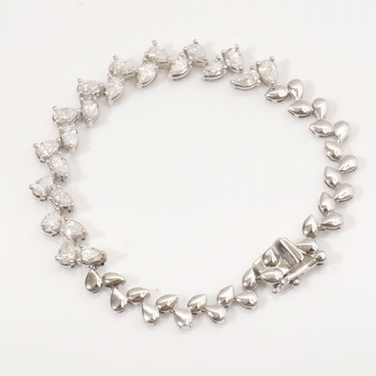 Pear Natural Diamond Tennis Bracelet