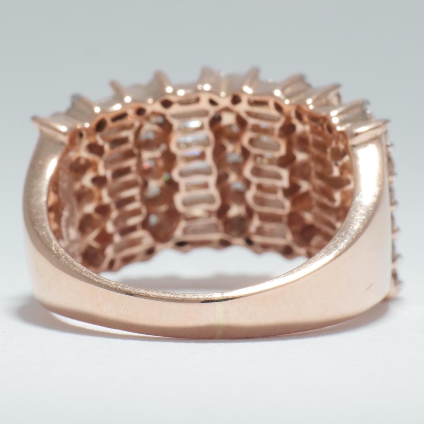 Round and Baguette Natural Diamond Ring