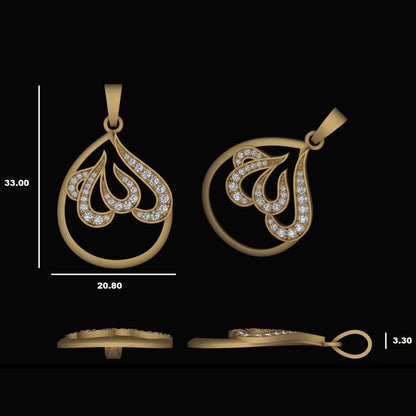 Allah Diamond Pendant