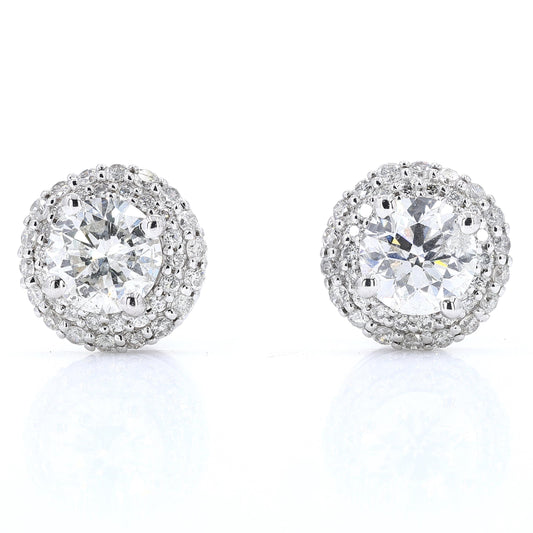 Solitaire Natural Diamond Earrings