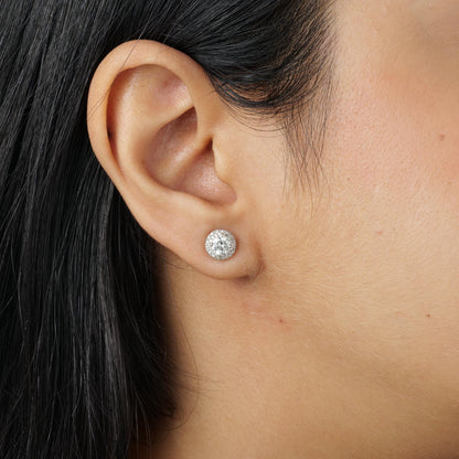 Solitaire Natural Diamond Earrings