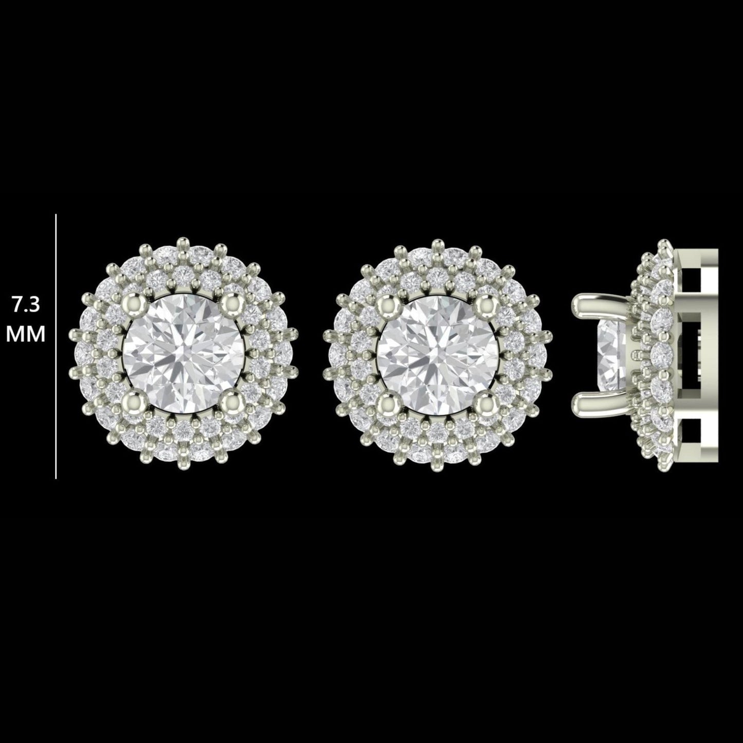 Solitaire Natural Diamond Earrings