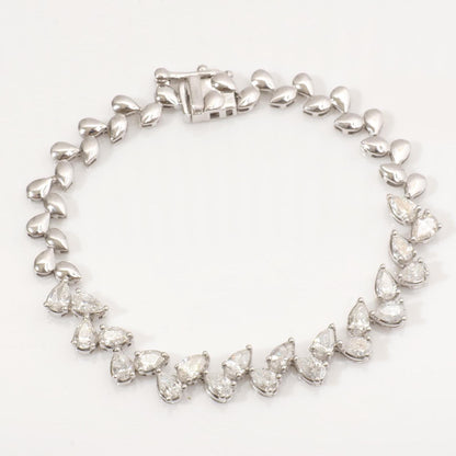 Pear Natural Diamond Tennis Bracelet