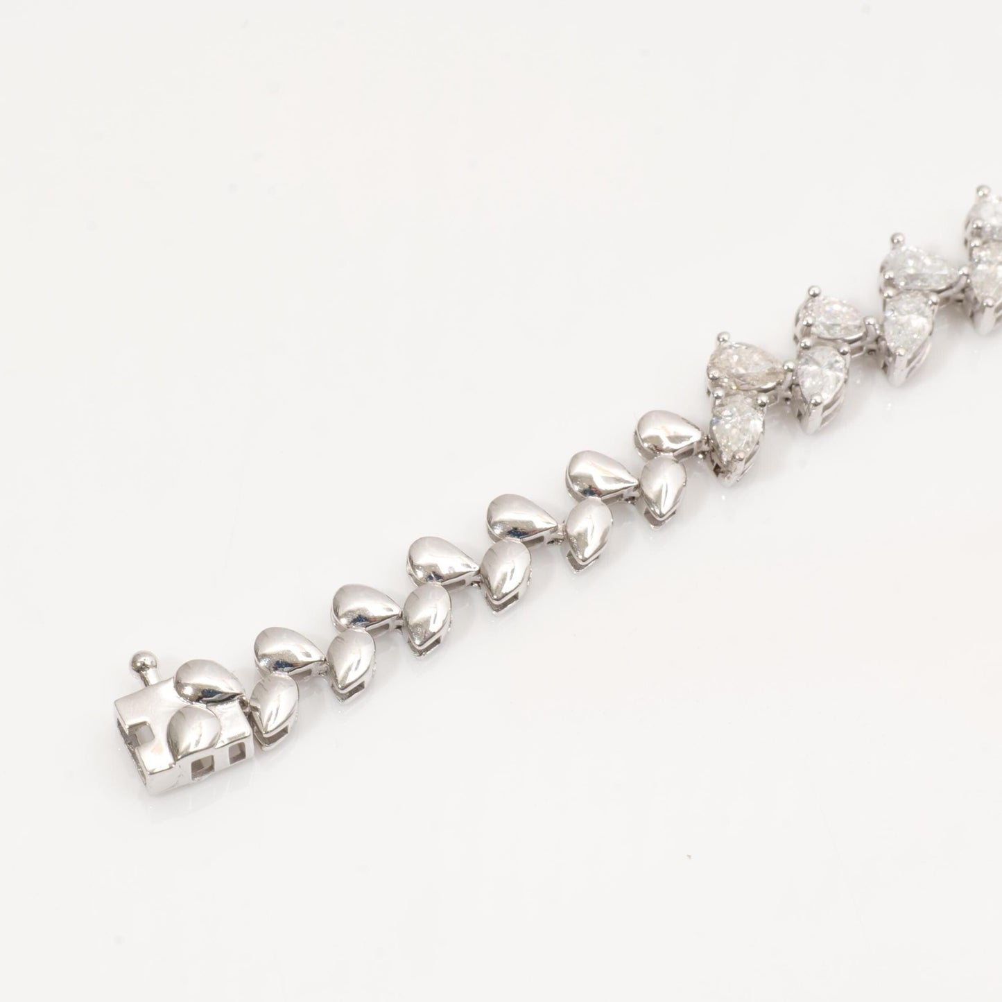 Pear Natural Diamond Tennis Bracelet