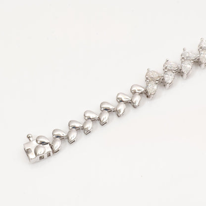Pear Natural Diamond Tennis Bracelet