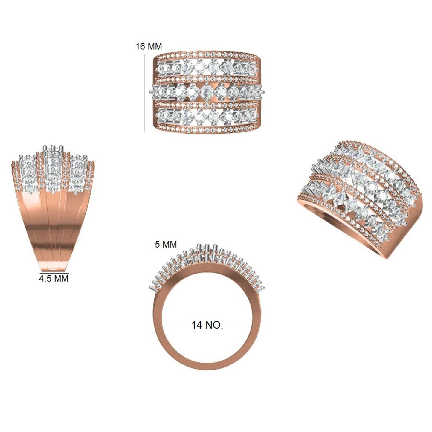 Wide Natural Diamond Eternity Ring