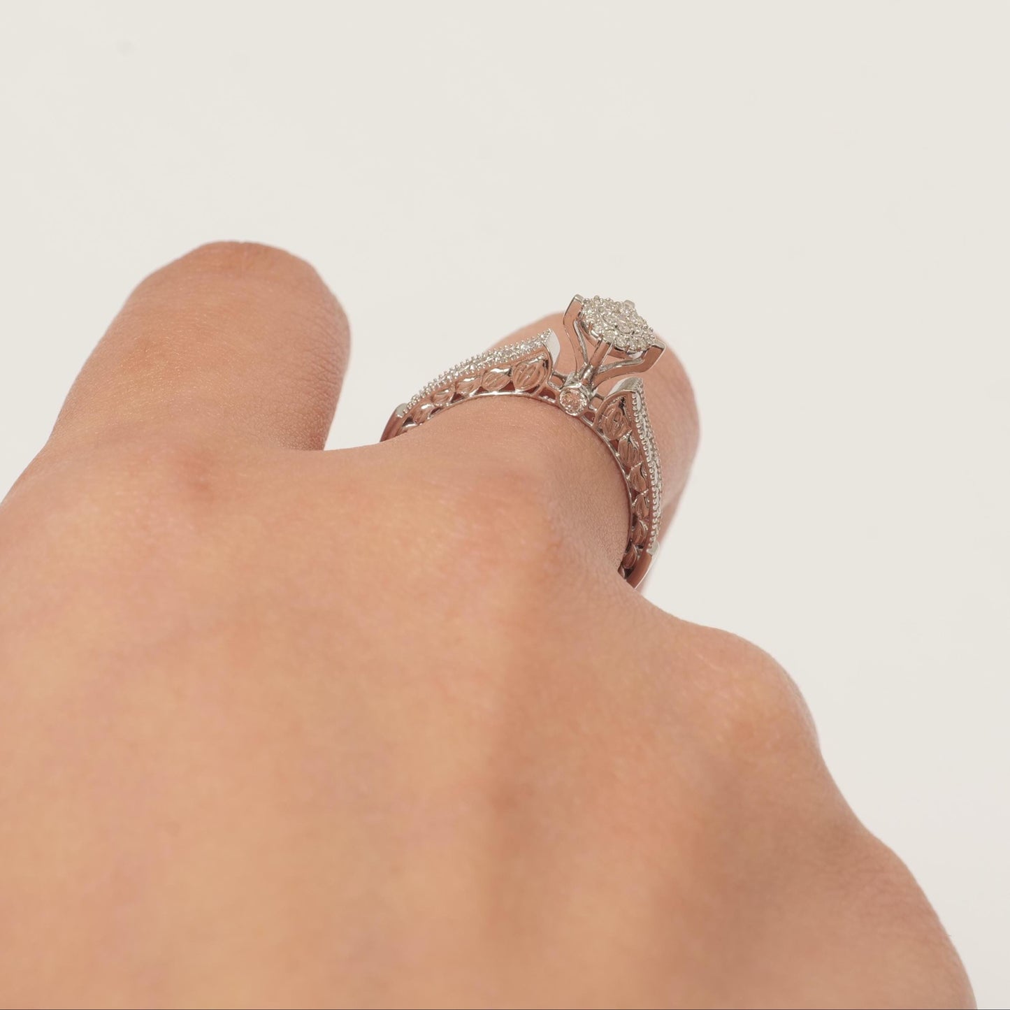 Vintage Natural Diamond Halo Ring