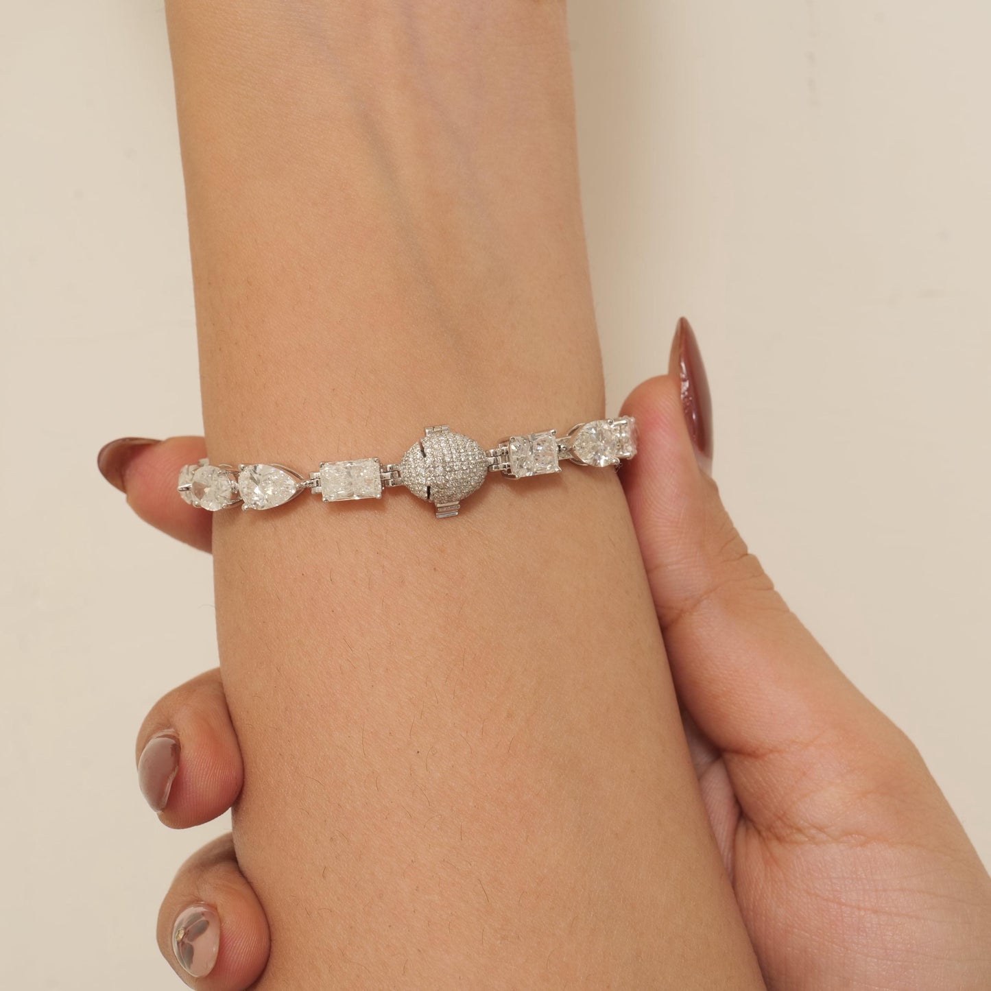 Solitaire Fancy Natural Diamond Tennis  Bracelet