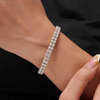 Double Row Natural Diamond Bangle