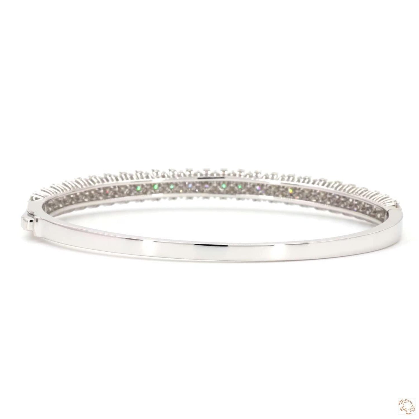 Pave Lattice Natural Diamond Bangle Bracelet