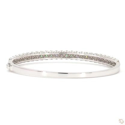Pave Lattice Natural Diamond Bangle Bracelet