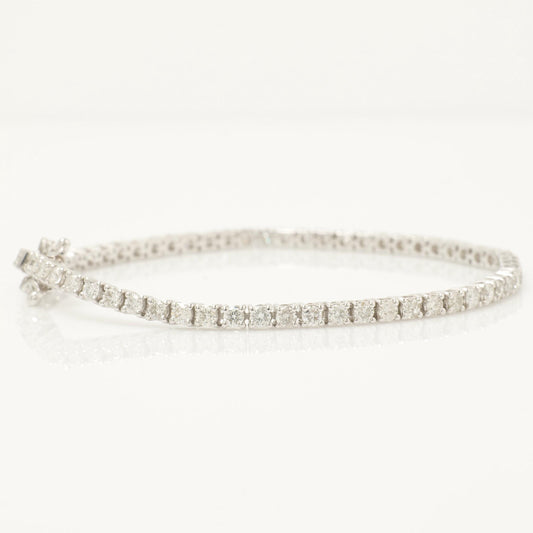 Solitaire Natural Diamond Tennis Bracelet