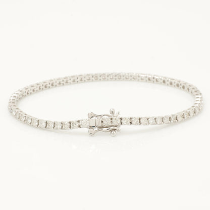 Solitaire Natural Diamond Tennis Bracelet