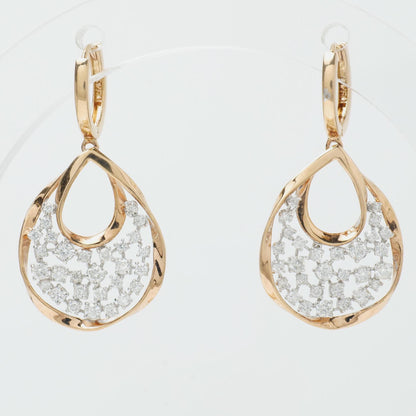 Teardrop Natural Diamond Dangle Earrings