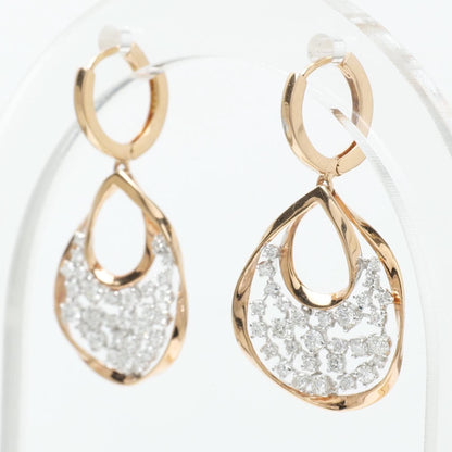 Teardrop Natural Diamond Dangle Earrings