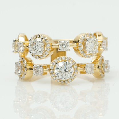 Halo Wide Natural Diamond Halo Band Ring
