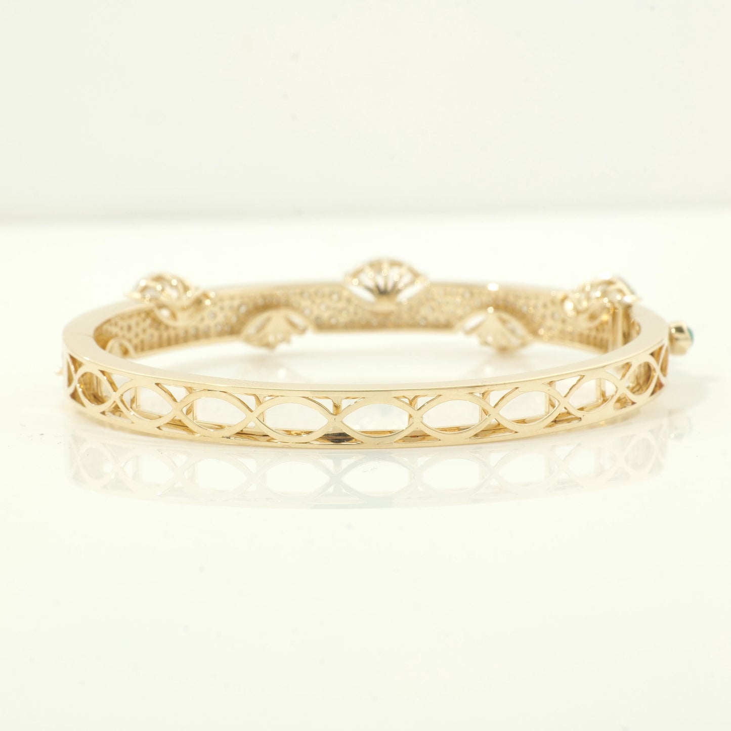 Marquise Natural Diamond Bangle Bracelet