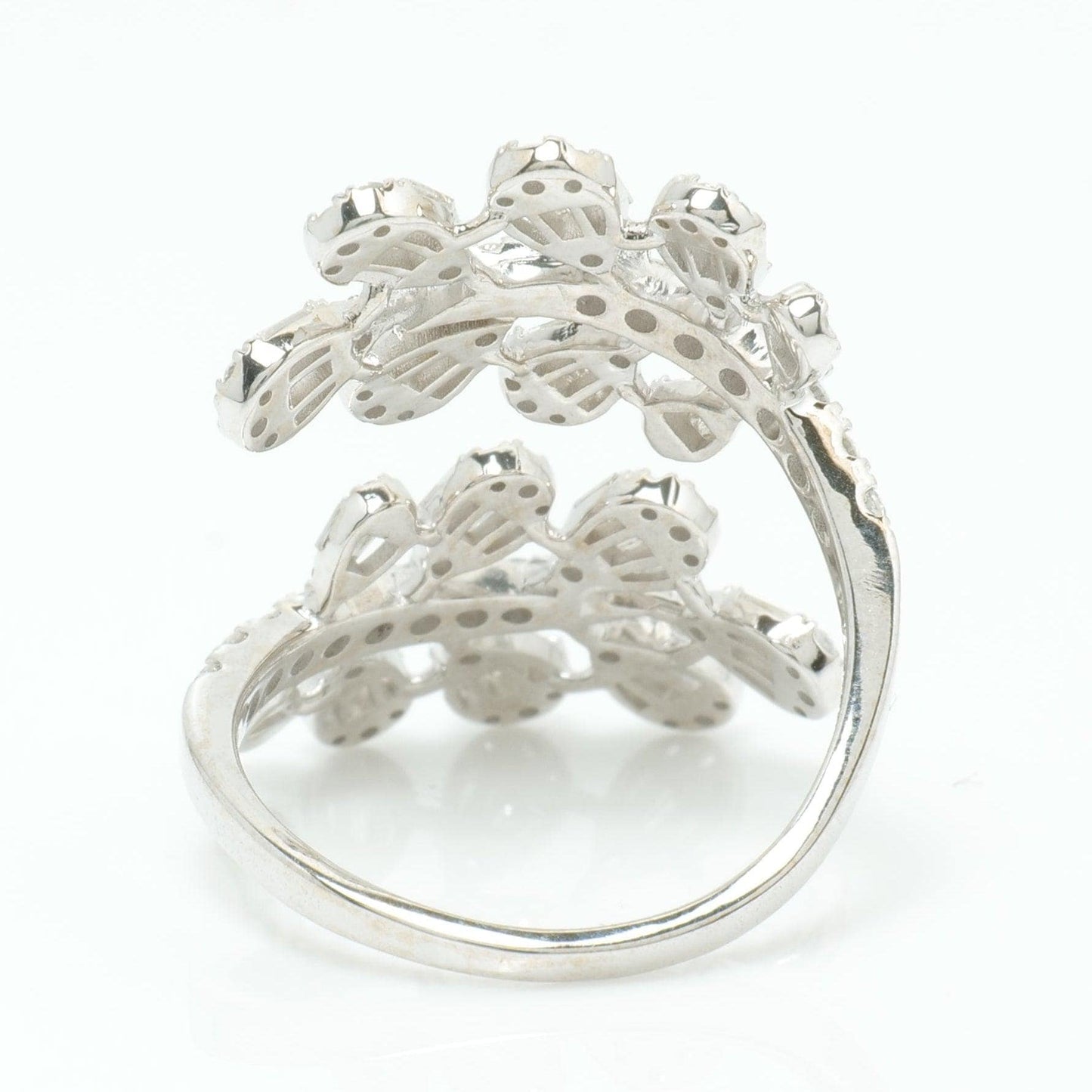 Leaf Cluster Baguette Natural Diamond Ring
