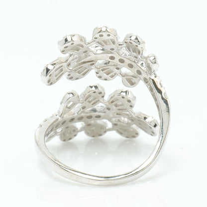 Leaf Cluster Baguette Natural Diamond Ring
