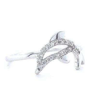 Dolphin Natural Diamond Stackable Animal Ring
