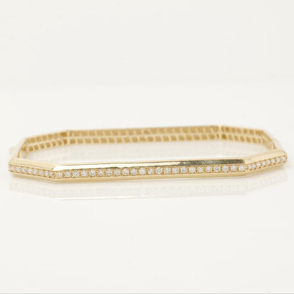 Hexagon Natural Diamond Bangle