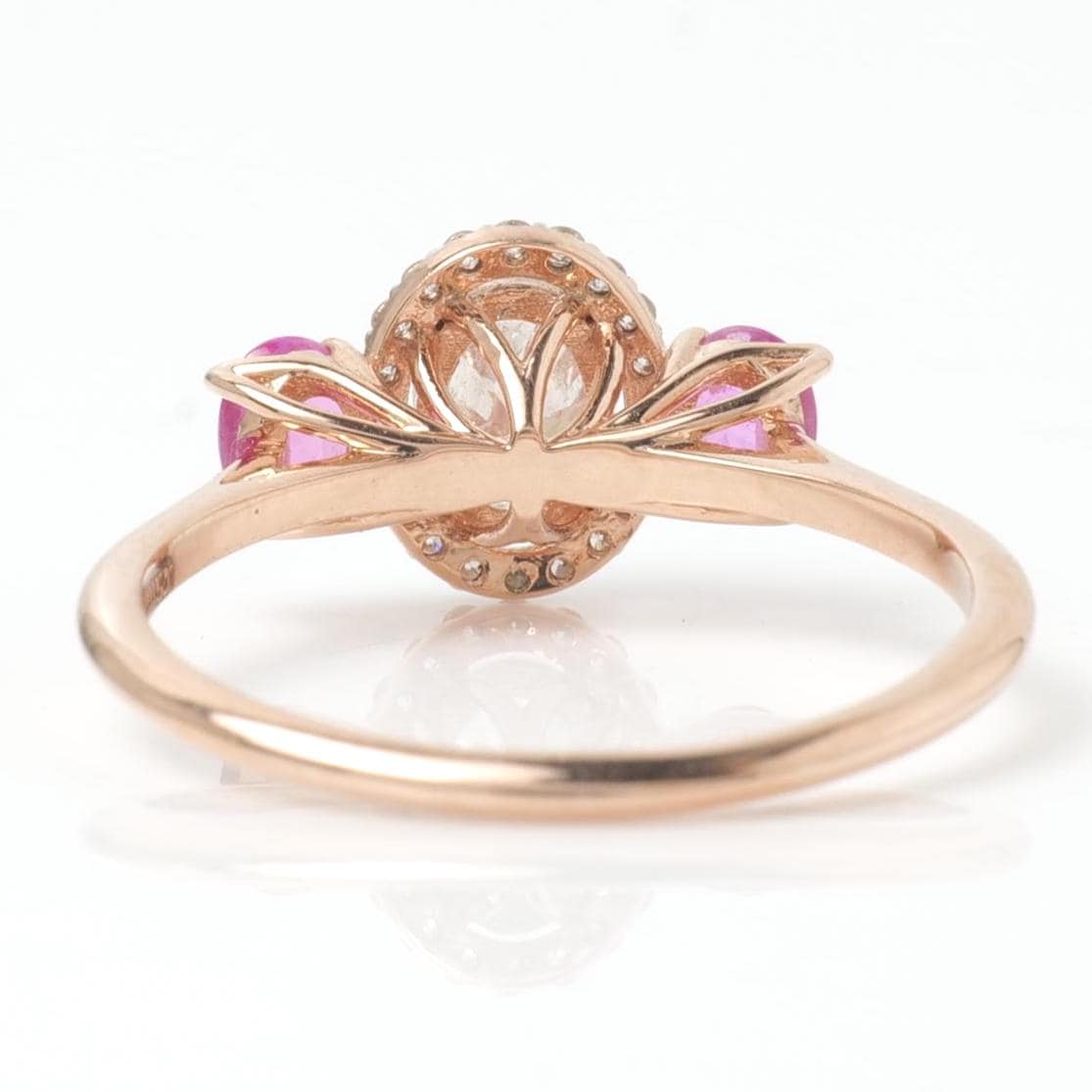 Natural  Oval Diamond & Ruby Ring