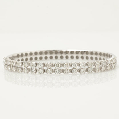 Double Row Natural Diamond Bangle