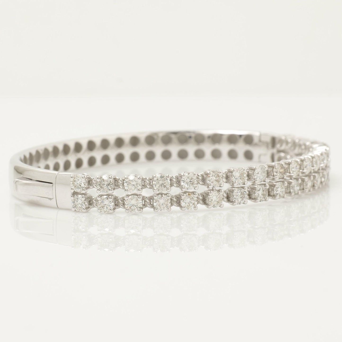 Double Row Natural Diamond Bangle