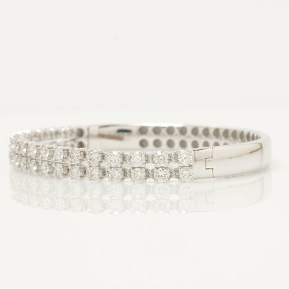 Double Row Natural Diamond Bangle
