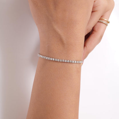 Solitaire Natural Diamond Tennis Bracelet